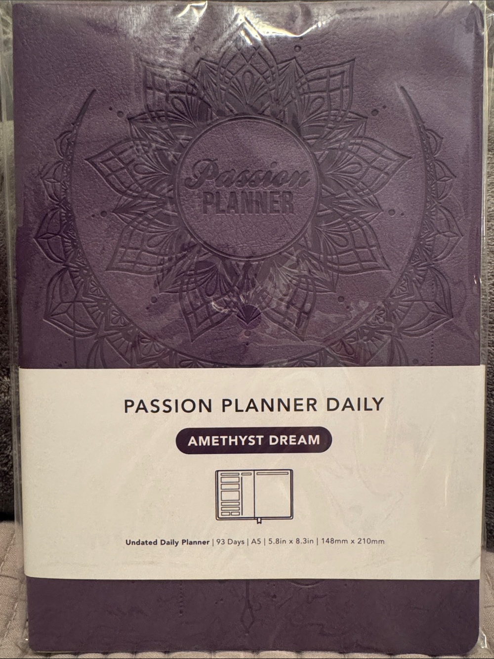 Passion Planner Undated Small Daily Planner Amethyst Dream NWT
